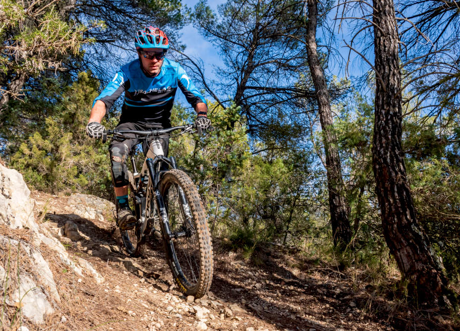 photo d'un vttiste dans les bois