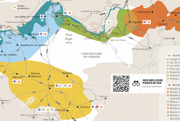 Carte touristique du Verdon
